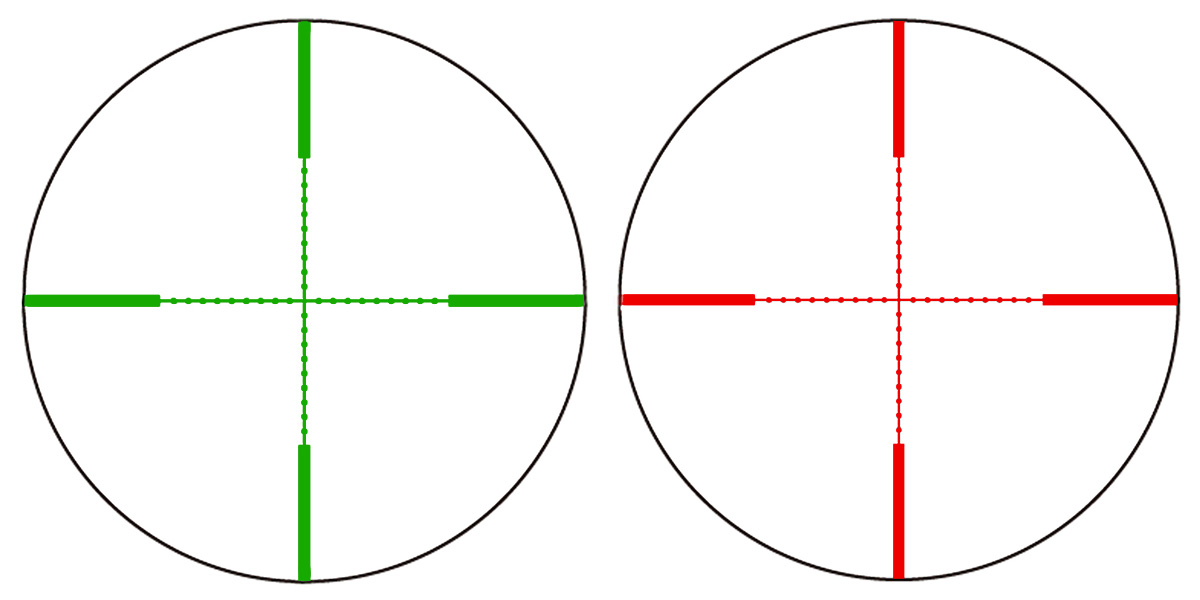 réticule rouge et vert